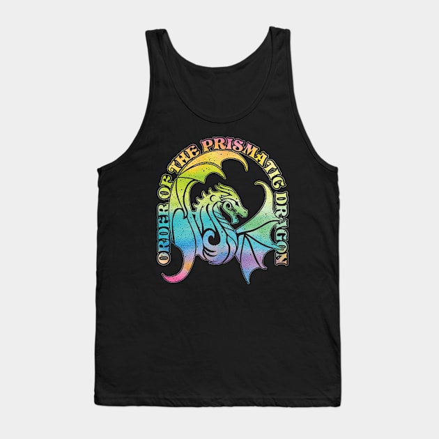 Order of the Prismatic Dragon LGBTQ Dnd Tank Top by Perpetual Brunch